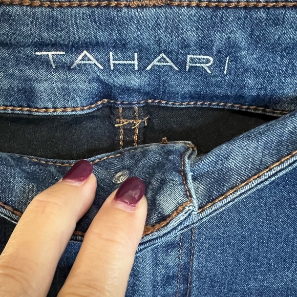 Tahari Indigo Blue Denim Pants - Picture 3 of 4